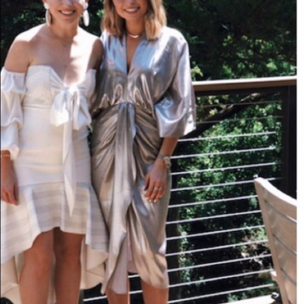 Silver metallic Zara dress